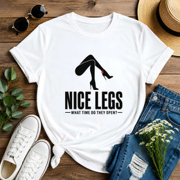 Nice Legs! What Time Do They Open? Short-Sleeve Unisex T-Shirt